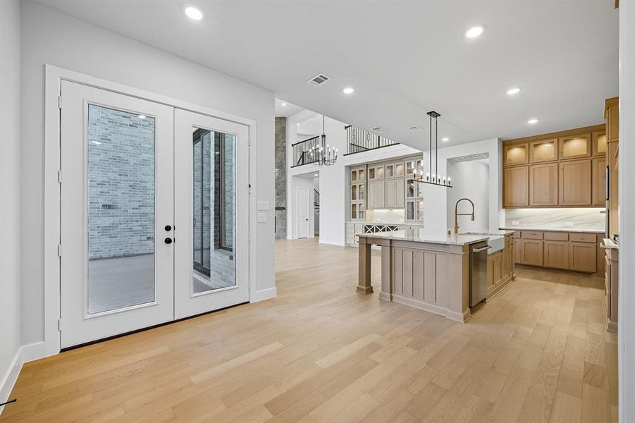 Furnished interior view inside a new home in Sandbrock Ranch: 70ft. lots, Aubrey (Image 6). Furnished interior view inside a new home in Sandbrock Ranch: 70ft. lots, Aubrey (Image 6).