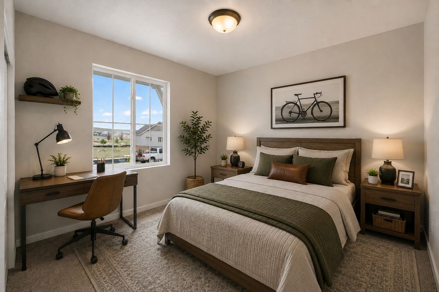 Furnished interior view inside a new home in Trailstone, Arvada (Image 6).