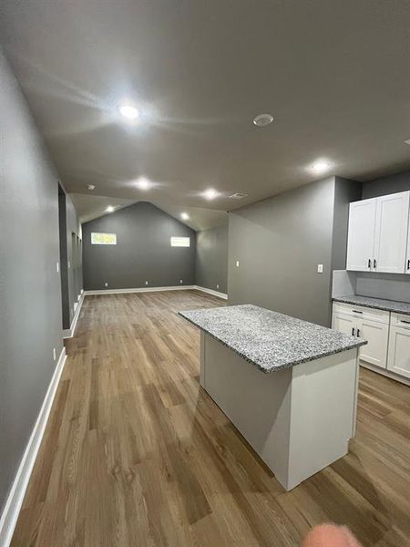 Open concept, kitchen overlooks living/dining area