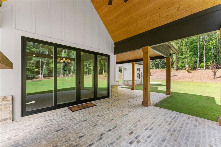Exterior details and patio area of a home in , Hoschton (Image 31).