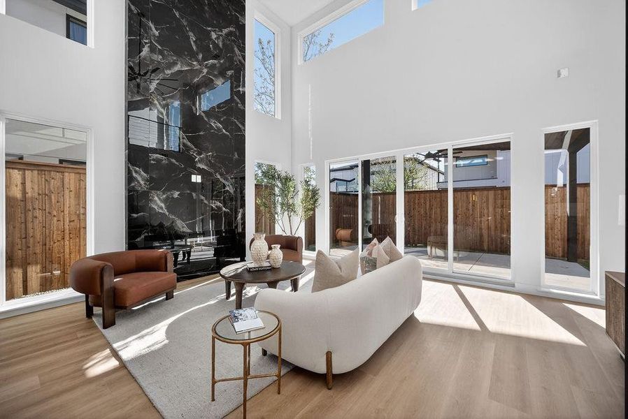 Furnished interior view inside a new home in , Dallas (Image 11).