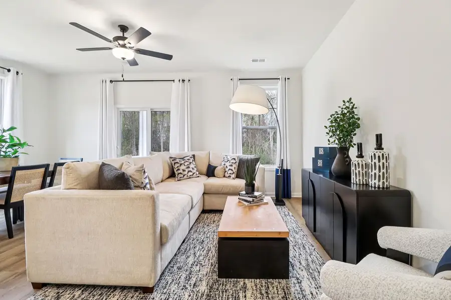 Furnished interior view inside a new home in Victorywoods Village Townhomes, Columbia (Image 3). Furnished interior view inside a new home in Victorywoods Village Townhomes, Columbia (Image 3).