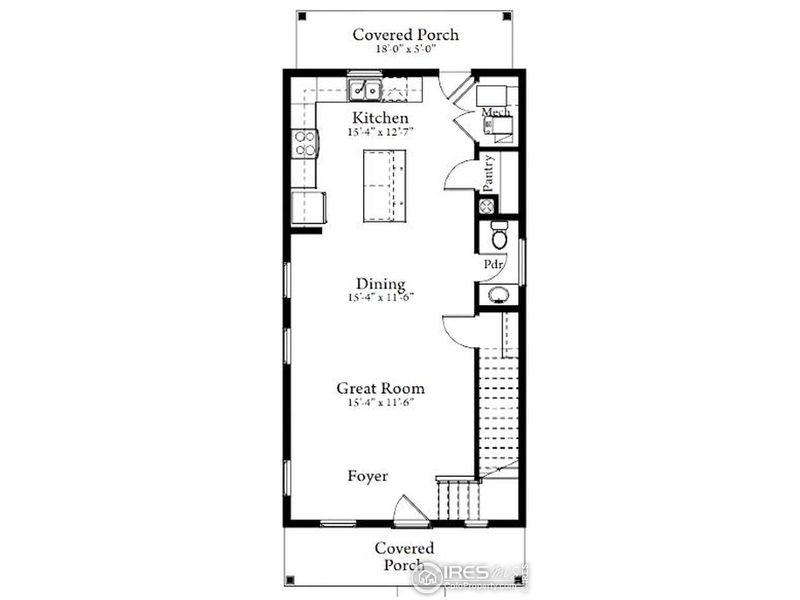2D floor plan layout of this home in Liberty Draw, Evans, CO (Image 5).