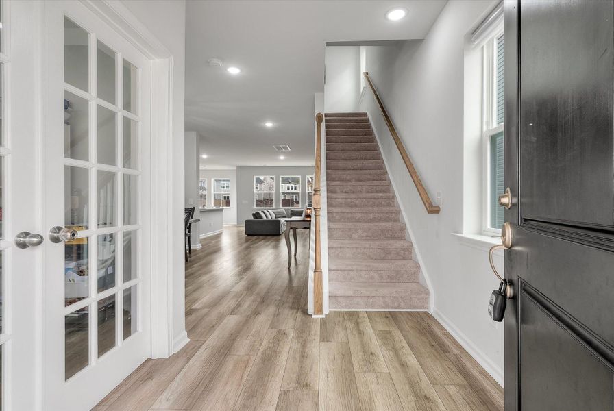 Furnished interior view inside a new home in Limehouse Village: Arbor Series, Summerville (Image 5). Furnished interior view inside a new home in Limehouse Village: Arbor Series, Summerville (Image 5).