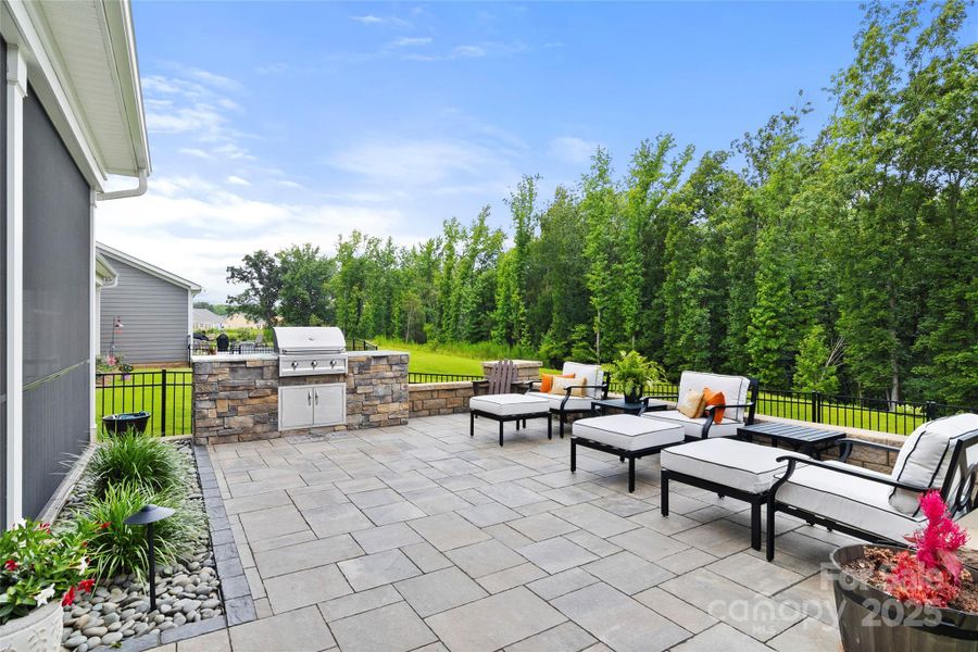 Patio with tree view Patio with tree view