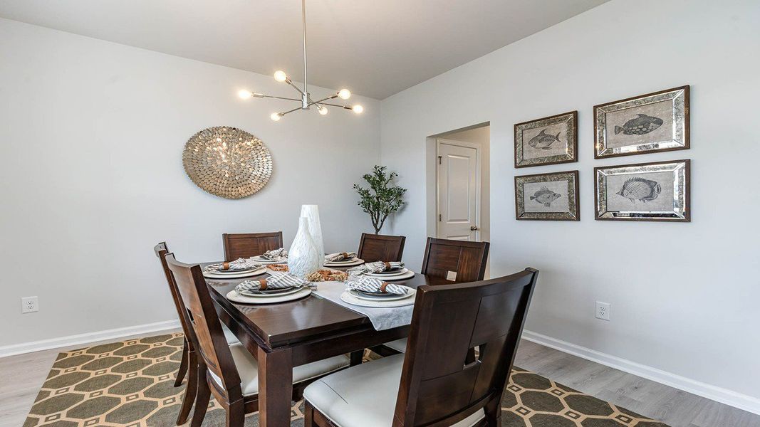 Representative furnished interior of a home built from the Tillman by D.R. Horton in The Preserve at Shaftesbury Glen, Conway (Image 4).