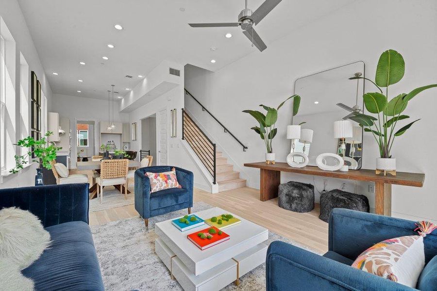Furnished interior view inside a new home in Bluebonnet Lofts, Austin (Image 14).