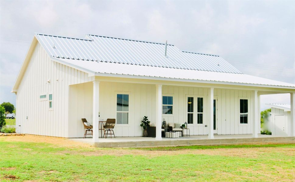 Exterior details and patio area of a home in , Brenham (Image 1). Exterior details and patio area of a home in , Brenham (Image 1).