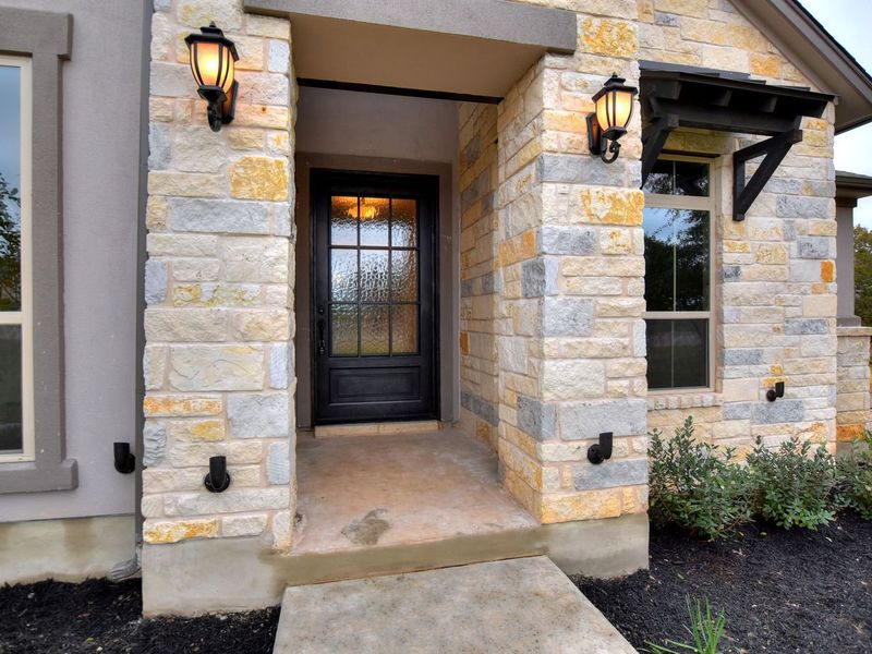 Representative exterior details of a home built from the Madera II by Giddens Homes in Scofield Farms Estates, Georgetown (Image 111).