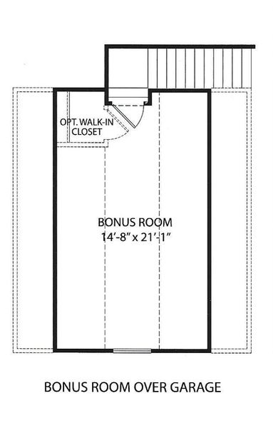 The Bonus Room is included in the proposed home.