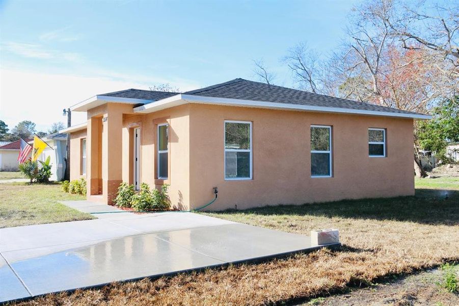 Exterior details and patio area of a home in , Hudson (Image 4). Exterior details and patio area of a home in , Hudson (Image 4).