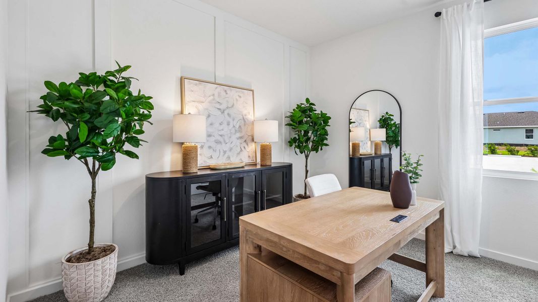 Furnished interior view inside a new home in Mockingbird Reserve at Winding Oaks, Ocala (Image 14).