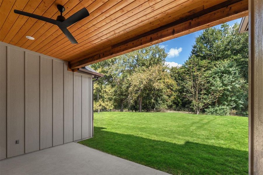 Exterior details and patio area of a home in , Star Harbor (Image 21).