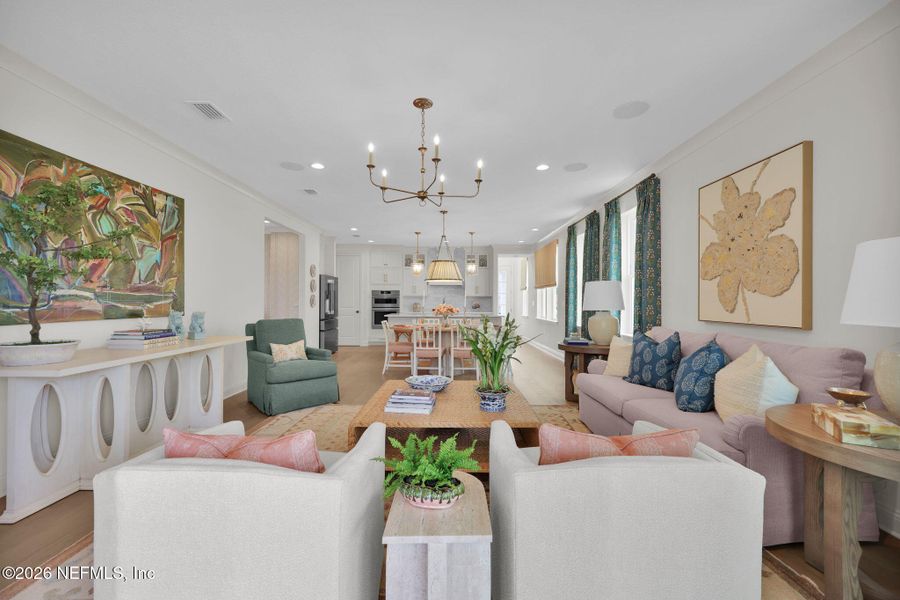 Furnished interior view inside a new home in Mariposa at EverRange 40' Series, Jacksonville (Image 14).