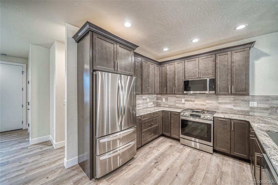 Kitchen with stainless appliances
