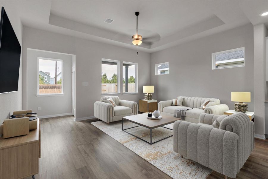 Furnished interior view inside a new home in Elyson, Katy (Image 16).