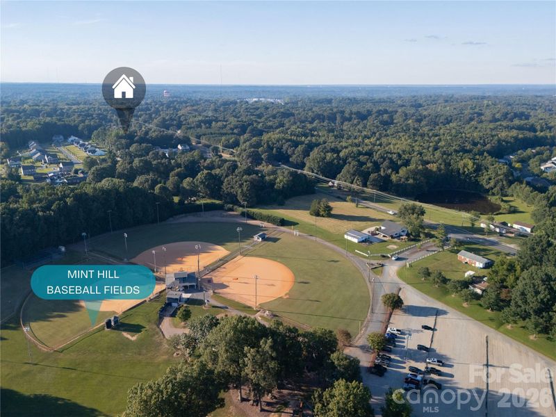 Minutes from the local ball field