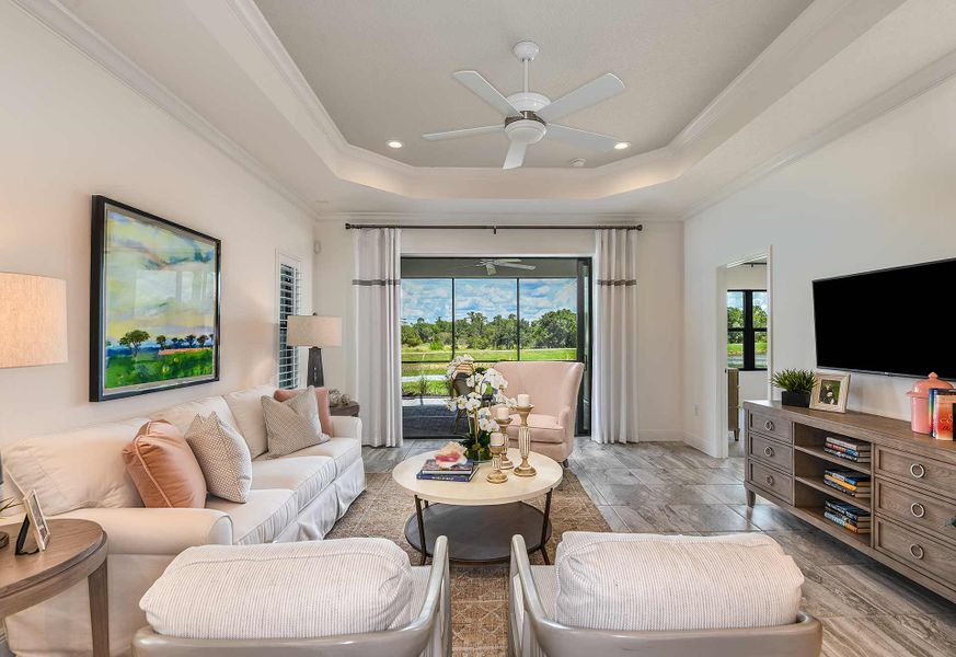 Representative furnished interior of a home built from the Dream 2 by Neal Communities in Grand Park, Sarasota (Image 11).