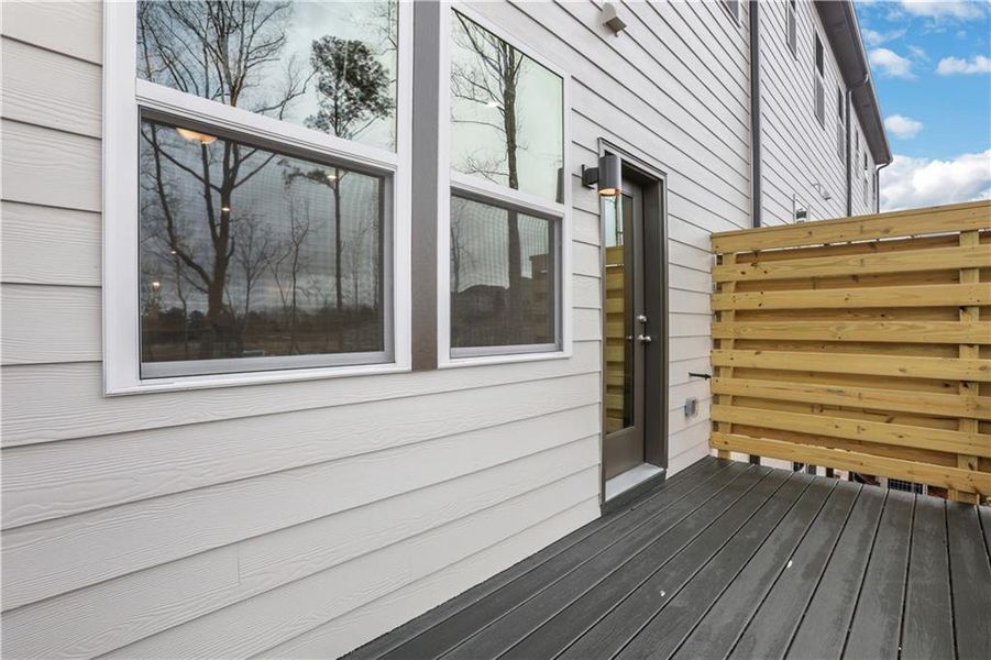 Exterior details and patio area of a home in Towne Village at Suwanee Dam, Sugar Hill (Image 2). Exterior details and patio area of a home in Towne Village at Suwanee Dam, Sugar Hill (Image 2).