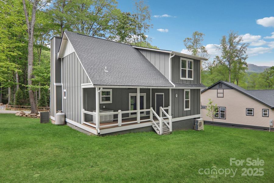 Exterior details and patio area of a home in , Maggie Valley (Image 27).