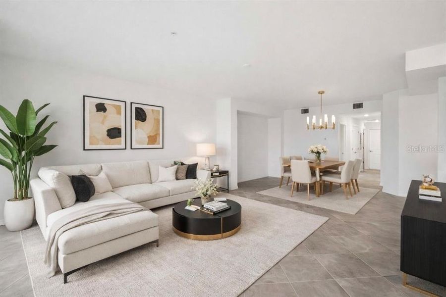 Furnished interior view inside a new home in Calusa Country Club, Lakewood Ranch (Image 9).