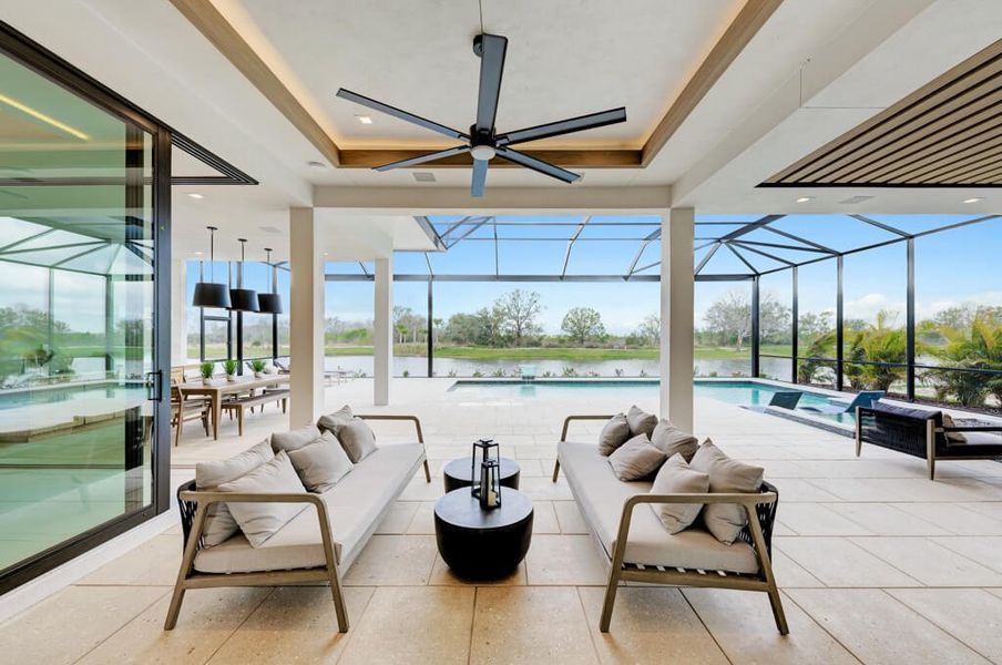 Representative furnished interior of a home built from the Solstice by Lee Wetherington Homes in Star Farms, Lakewood Ranch (Image 17).