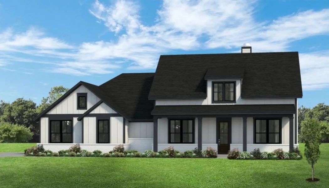 Representative exterior photo of a completed home built from the The Becca by Elmwood Custom Homes in Ranch at Stone Hill, Waxahachie, TX (Image 3).