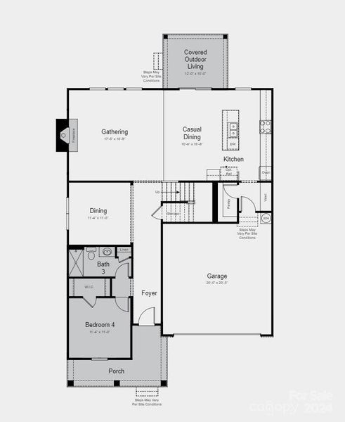 Structural options added include: first floor guest suite with stand up shower, fireplace, covered patio.