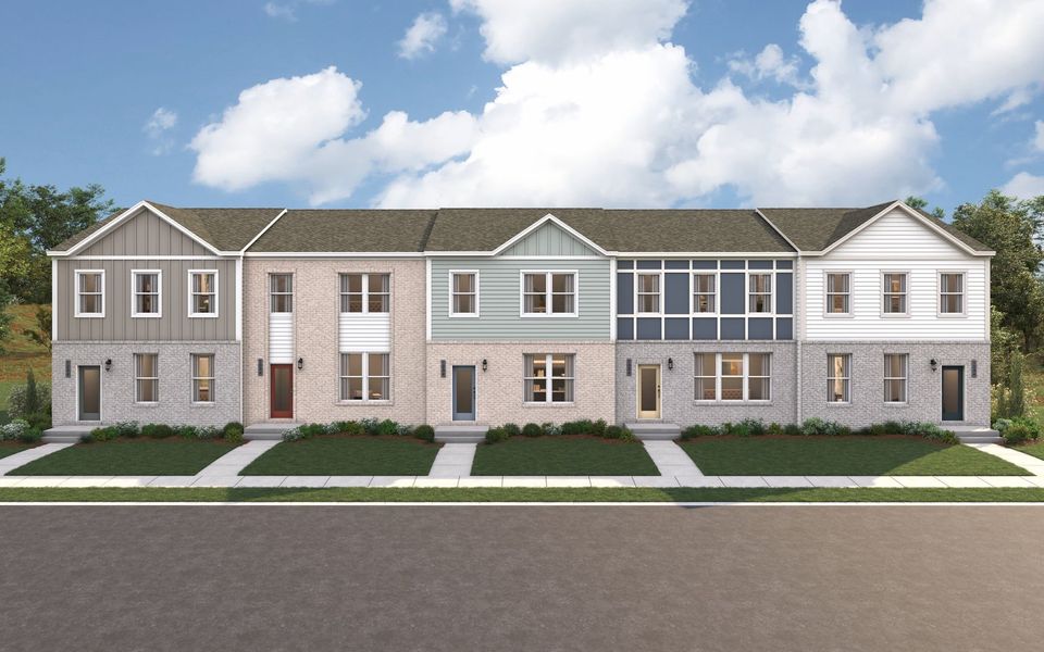 Representative exterior photo of a completed home built from the The Dupree by Stanley Martin Homes in Croftside Townhomes, Powder Springs, GA (Image 1). Representative exterior photo of a completed home built from the The Dupree by Stanley Martin Homes in Croftside Townhomes, Powder Springs, GA (Image 1).