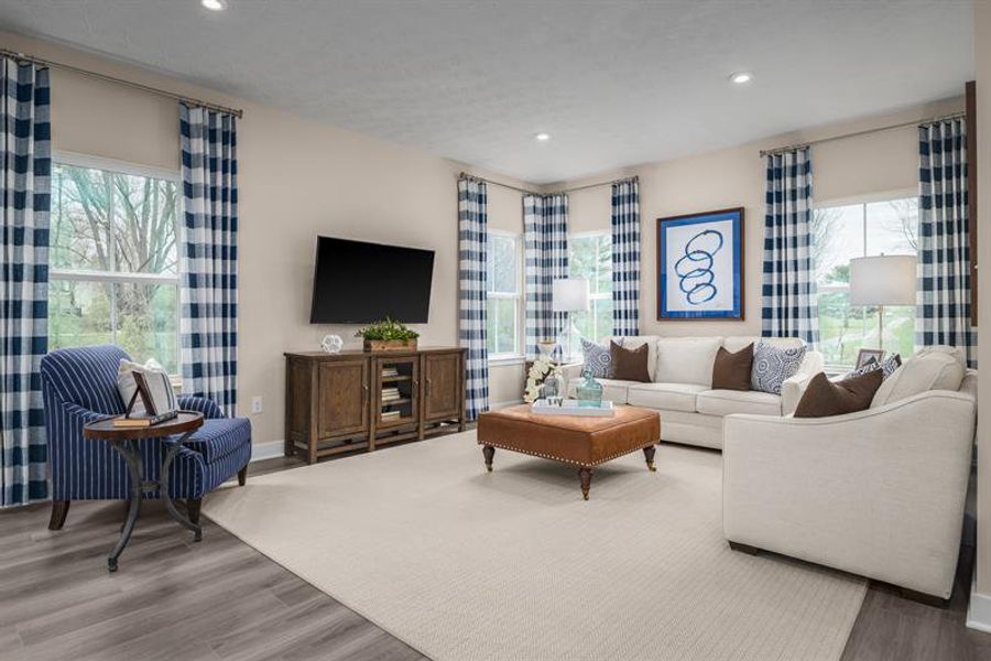 Representative furnished interior of a home built from the Allegheny by Ryan Homes in Friendship Meadows, Seneca (Image 9).
