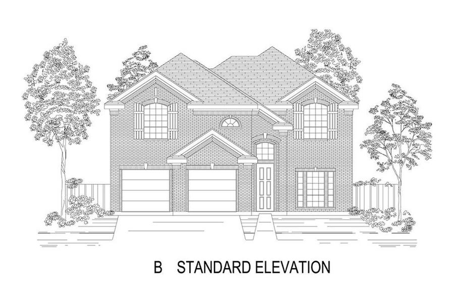 Representative rendering of the exterior for the Princeton 2F (w/Game) by First Texas Homes (Image 3).