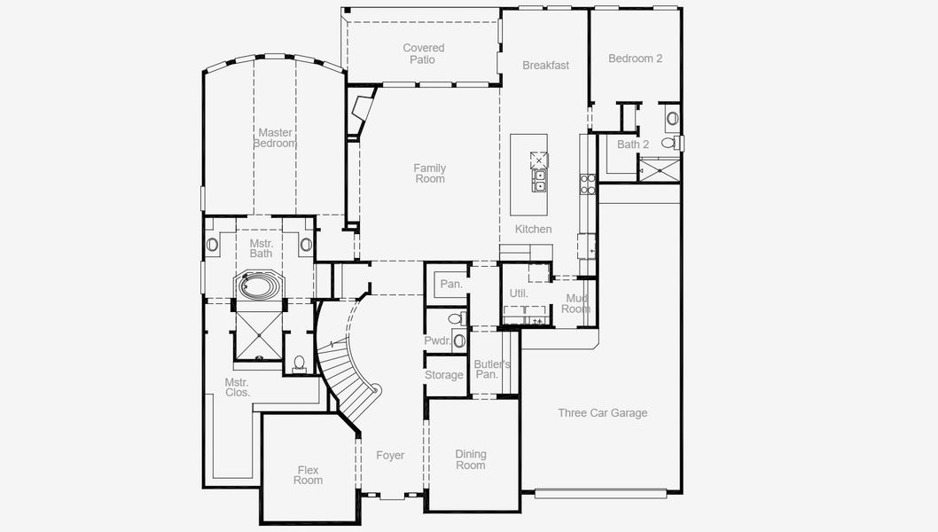 2D floor plan layout for the Dimmitt by Coventry Homes in Valencia 70', Manvel, TX (Image 13). 2D floor plan layout for the Dimmitt by Coventry Homes in Valencia 70', Manvel, TX (Image 13).