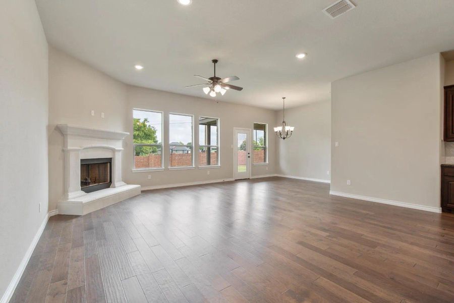 Family Room | Concept 2671 at Mockingbird Hills in Joshua, TX by Landsea Homes