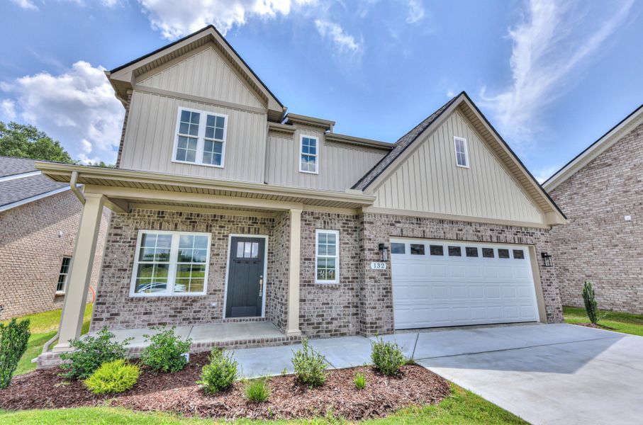 Front exterior of a new home in Legacy Preserve, Tullahoma, TN, highlighting curb appeal (Image 22). Front exterior of a new home in Legacy Preserve, Tullahoma, TN, highlighting curb appeal (Image 22).