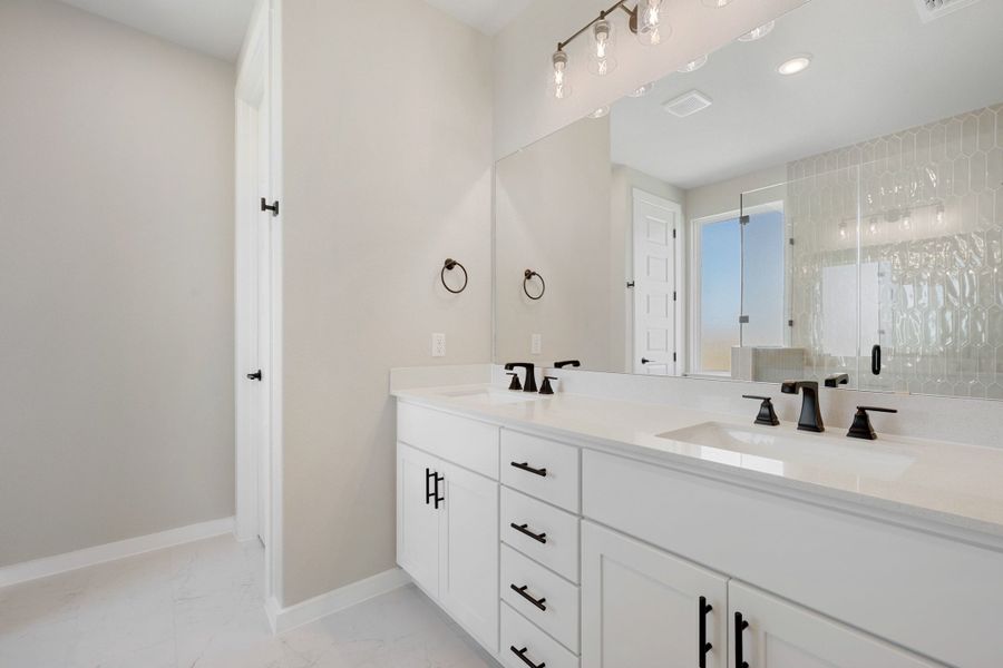 Furnished interior view inside a new home in Terrace Collection At Turner's Crossing, Buda (Image 15).