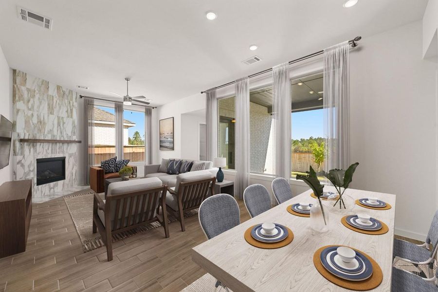 Furnished interior view inside a new home in Kresston: 55ft. lots, Magnolia (Image 10).