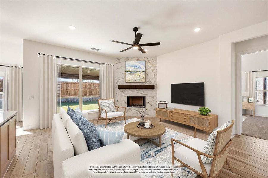 Furnished interior view inside a new home in Bear Creek Classic 60, Lavon (Image 16).