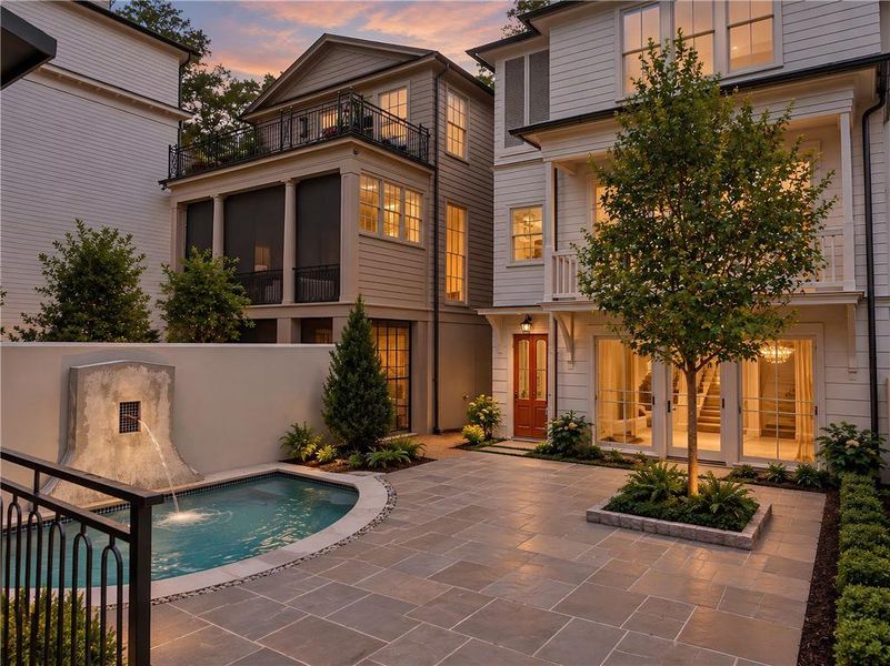 Exterior details and patio area of a home in , Atlanta (Image 3). Exterior details and patio area of a home in , Atlanta (Image 3).