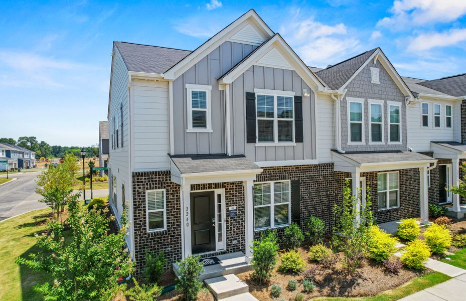 Representative exterior photo of a completed home built from the Graylyn by Pulte Homes in Riverstone, Monroe, NC (Image 26). Representative exterior photo of a completed home built from the Graylyn by Pulte Homes in Riverstone, Monroe, NC (Image 26).