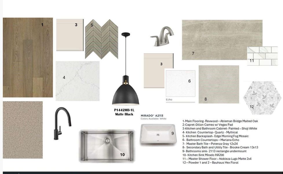 Sample of building materials used in homes in Harvest Green, Richmond (Image 4). Sample of building materials used in homes in Harvest Green, Richmond (Image 4).
