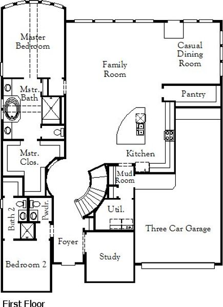 Includes Brick Back, Master Bath Suite Option, 8' Front Door Option (May Change WindowsPer Plan)