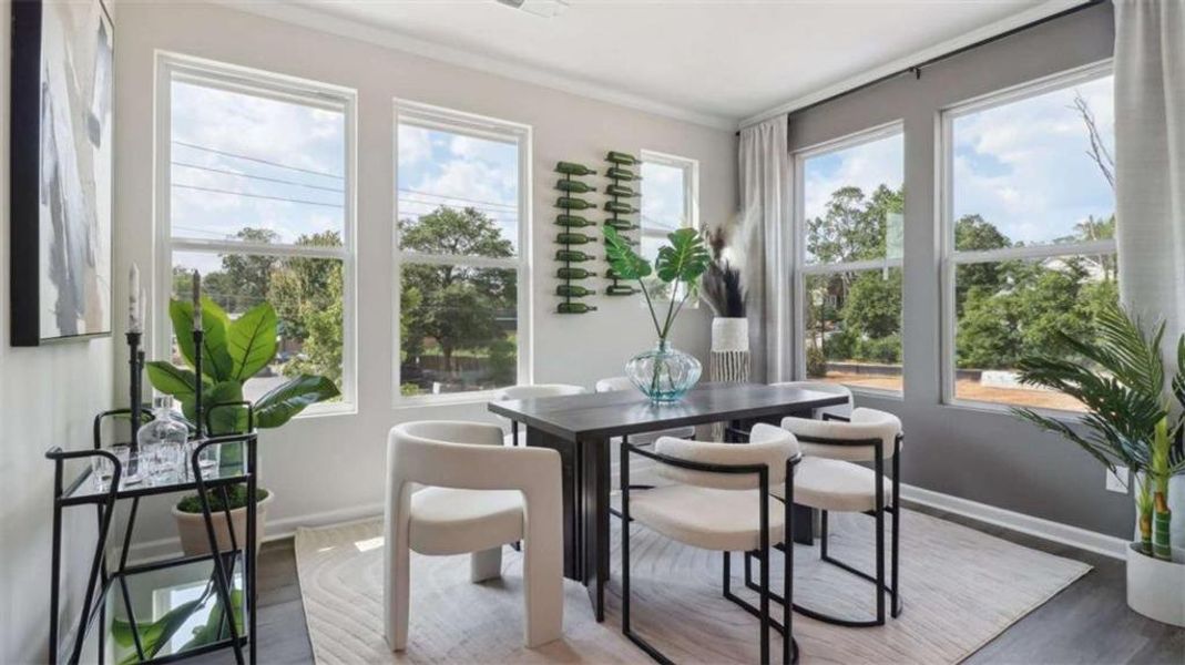 Furnished interior view inside a new home in Overlook at Peachtree Corners, Peachtree Corners (Image 10).