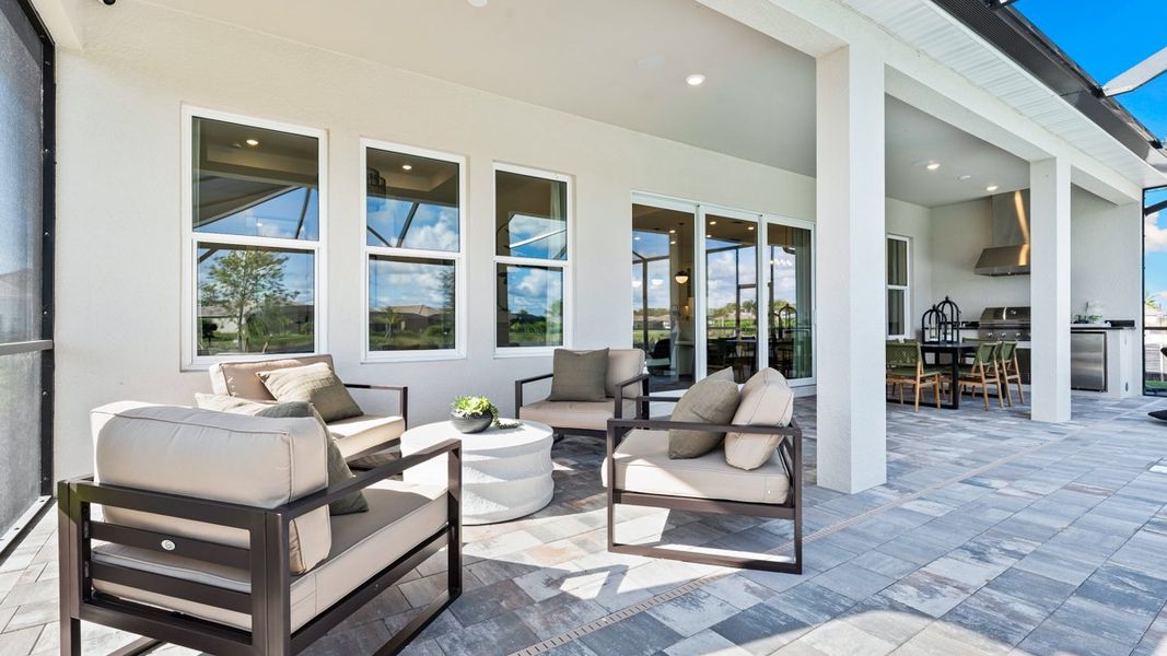 Representative exterior details of a home built from the Marino by Taylor Morrison in Esplanade by the Islands, Naples (Image 22).