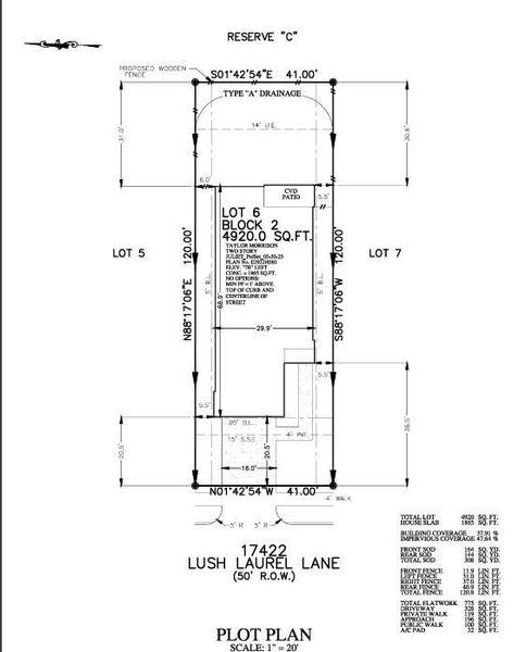 17422 Lush Laurel Lane Plot Plan