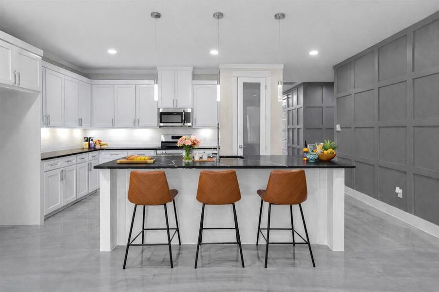 Furnished interior view inside a new home in , Dallas (Image 18).