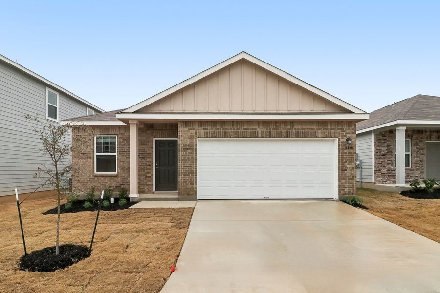 Representative exterior details of a home built from the Comet by Starlight Homes in Trails at Culebra, San Antonio (Image 1). Representative exterior details of a home built from the Comet by Starlight Homes in Trails at Culebra, San Antonio (Image 1).
