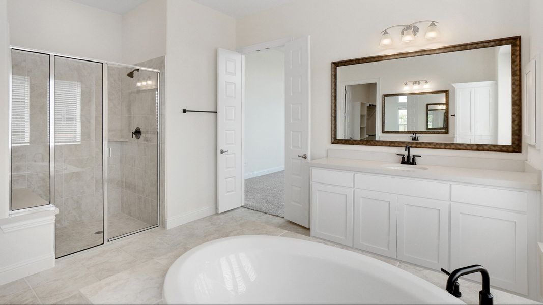 Representative furnished interior of a home built from the Dartmouth by DRB Homes in Brookewater, Rosenberg (Image 13).