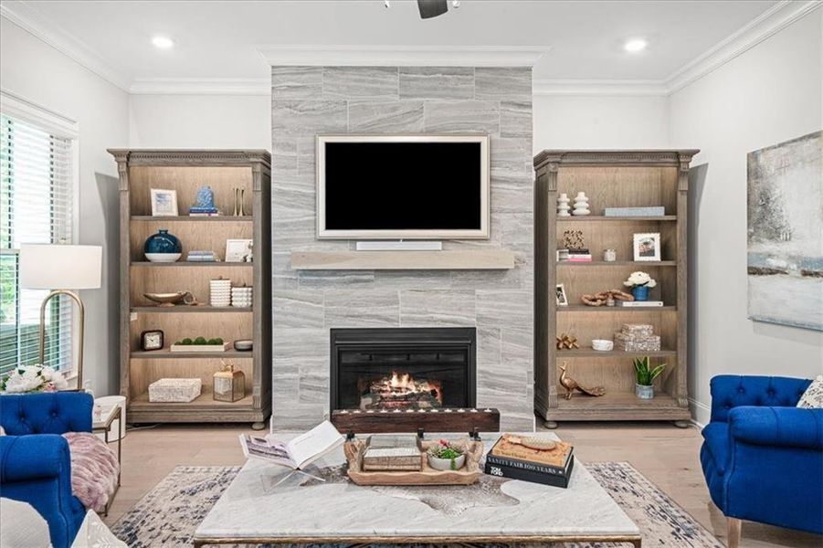 Furnished interior view inside a new home in Manning on the Square, Alpharetta (Image 18).