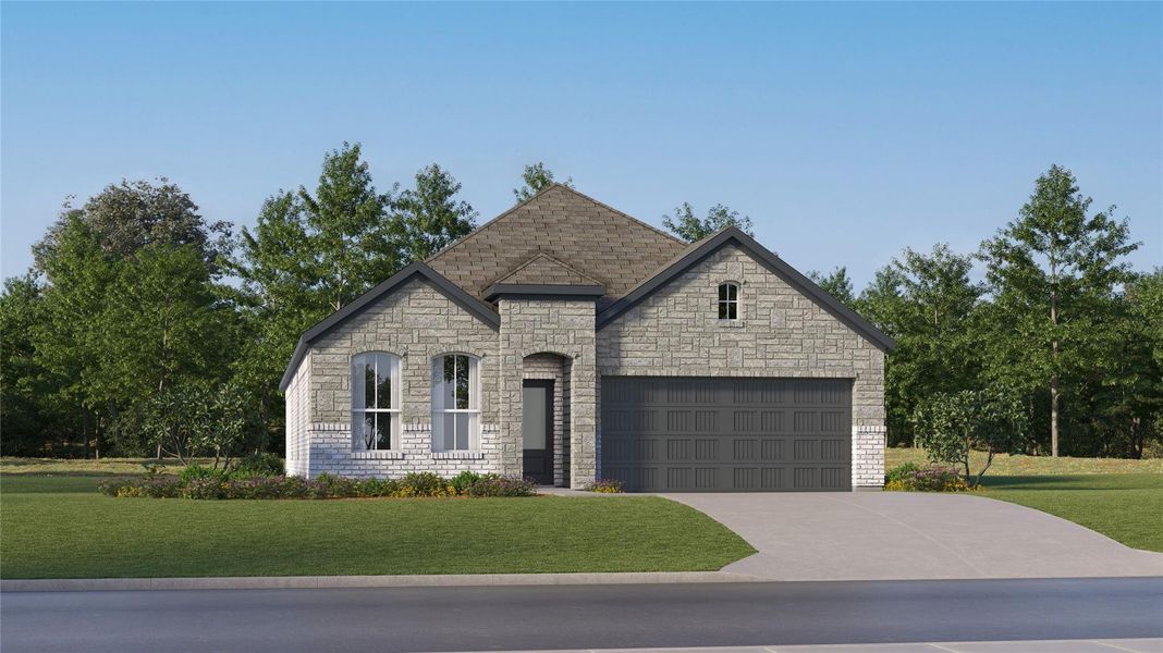 Front exterior of a new home in Sunterra, Katy, TX, highlighting curb appeal (Image 1). Front exterior of a new home in Sunterra, Katy, TX, highlighting curb appeal (Image 1).