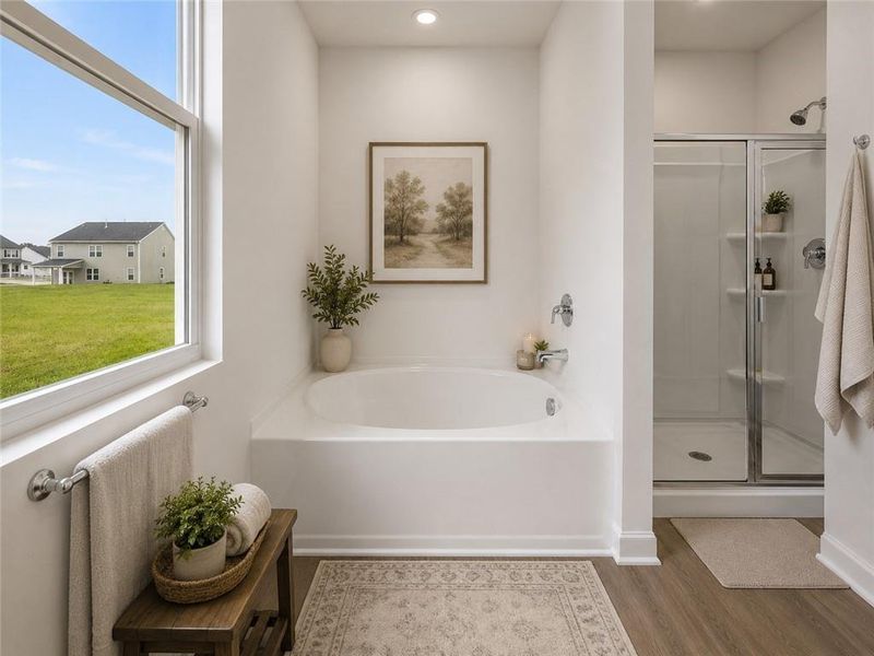 Furnished interior view inside a new home in Preserve at Dove Creek, Statham (Image 18).